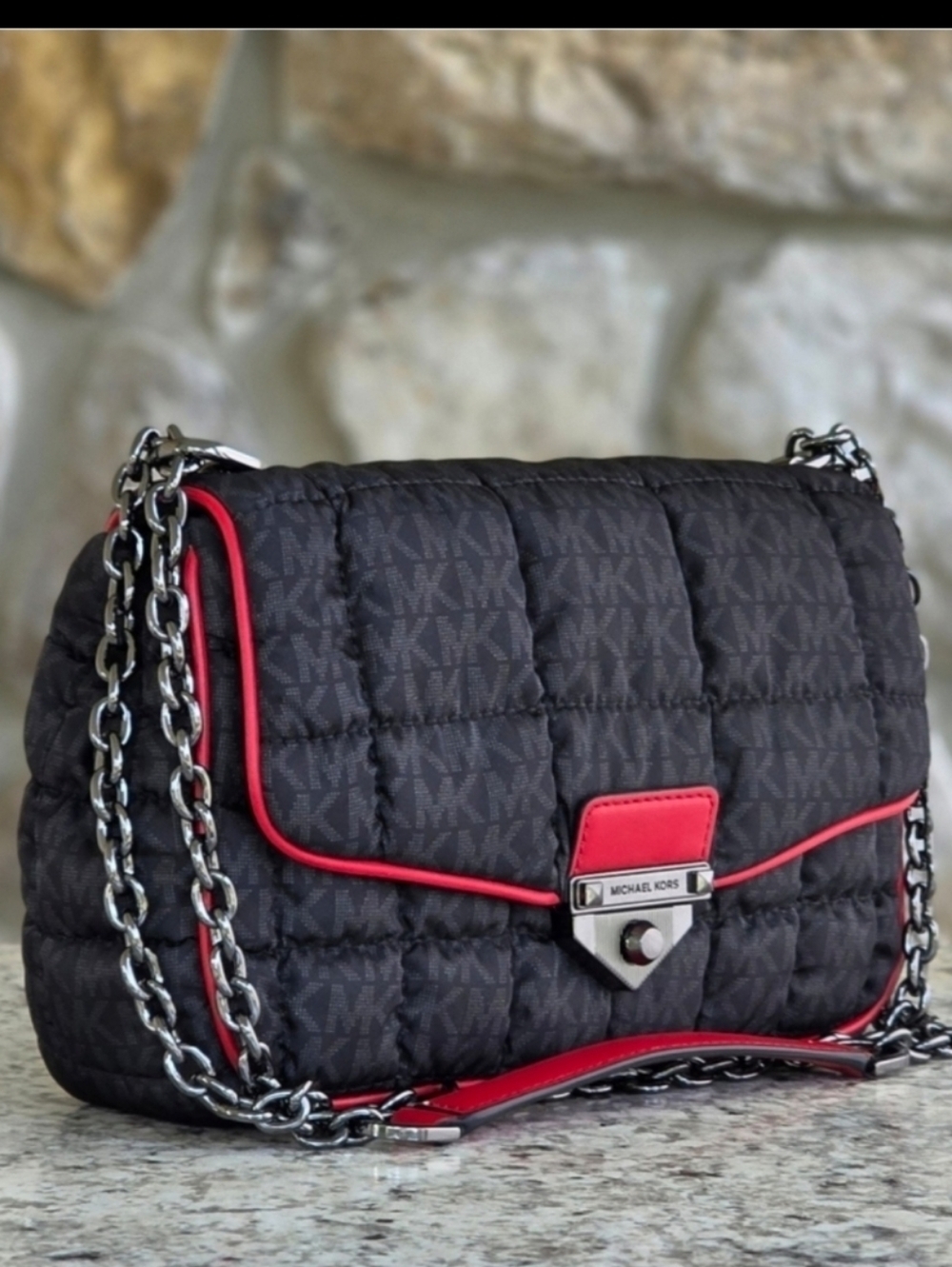 Michael Kors Soho 100% Quilted Nylon Shoulder/Crossbody Bag